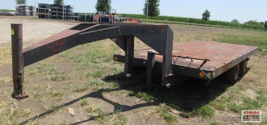 Homemade94"x18' GooseneckTandem Axle Trailer (Buyer Loads) OFF ROAD ONLY -NO TITLE *11