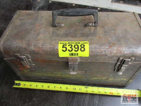 Metal Tool Box Full Of Wrenches *E20