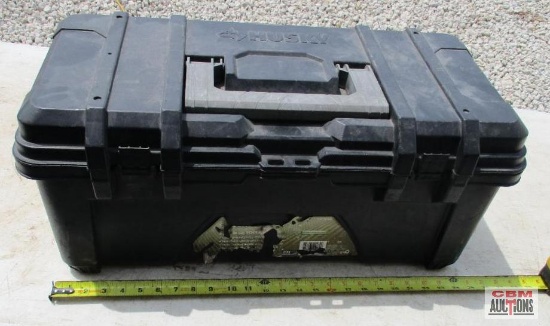 Husky Black Plastic Tool Box & Contents *E2