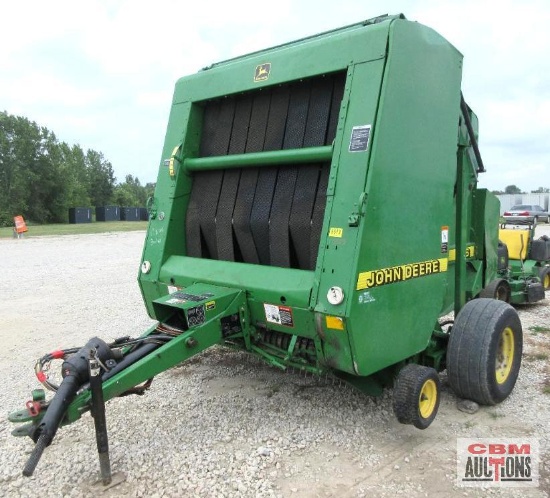 1997 John Deere 566 Round Hay Baler, 5'x6' Net Wrap & Twine, 540 Pto, Monitor Shows 22,072 (Seller