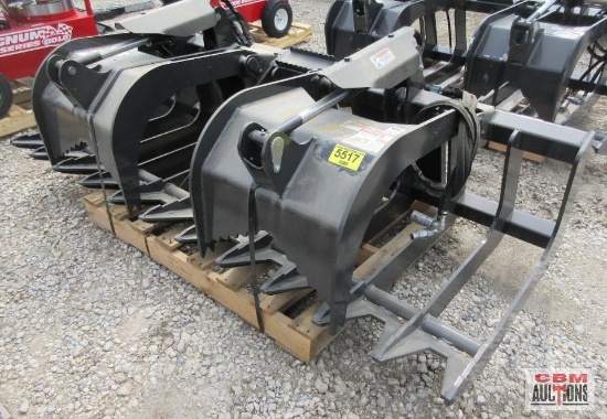 Stout Skid Steer Brush Grapple XHD84-6 Complete With Hoses and Ends High Strength Steel 1/2" 6-7/8"