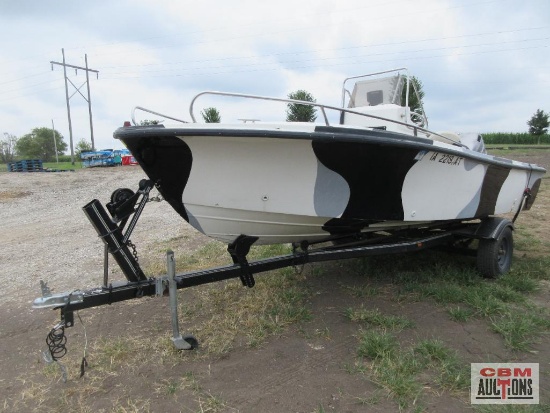 1989 WellcraftCenter Console Outboard Boat 17'10", With Johnson 150 Hp Outboard Motor & Johnson 25