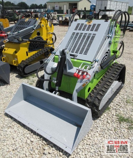 ATS T460 Mini-Skid Steer Loader. 23 HP Zonsen, Aux Hydraulics, Rubber Tracks, Stand-On Platform 43"