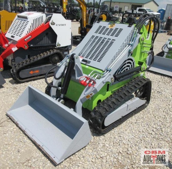 ATS T460 Mini-Skid Steer Loader. 23 HP Zonsen, Aux Hydraulics, Rubber Tracks, Stand-On Platform 43"