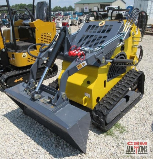 ATS T460 Mini-Skid Steer Loader. 23 HP Zonsen, Aux Hydraulics, Rubber Tracks, Stand-On Platform 43"