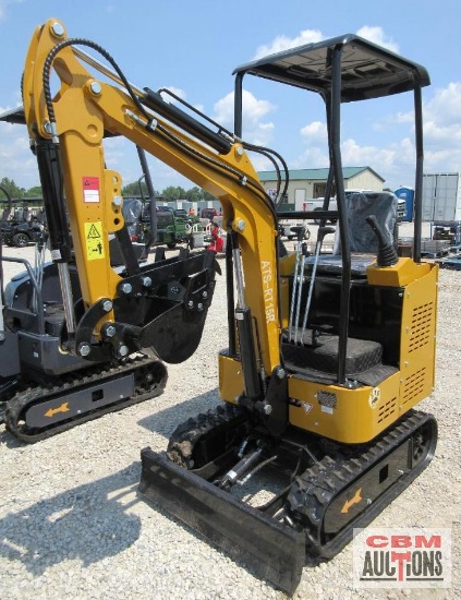 ATS RT15R Mini Excavator 15 Hp Gas Electric Start, Open Station ROPS, 15" Bucket, 7" Tracks, 36"