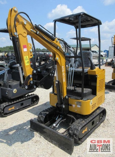 ATS RT15R Mini Excavator 15 Hp Gas Electric Start, Open Station ROPS, 15" Bucket, 7" Tracks, 36"