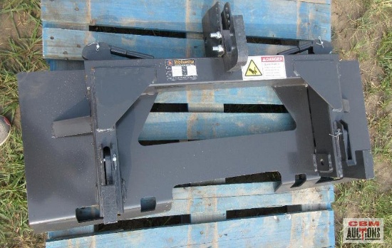 Wolverine PT-16-01C Skid Steer 3pt Quick Hitch Adapter, Cat I S# 3483 *14