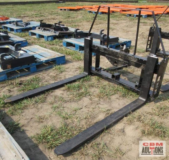 Wolverine THFF46 Tractor 3 Pt Pallet Fork, Trailer Spotter Bale Spike Comb S# 0184 *14