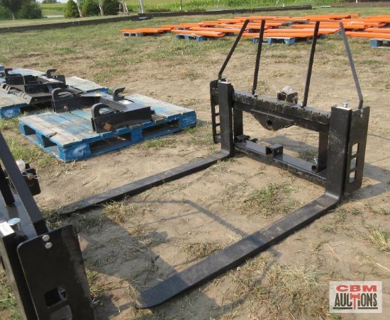 Wolverine THFF46 Tractor 3 Pt Pallet Fork, Trailer Spotter Bale Spike Comb S# 0180 *14