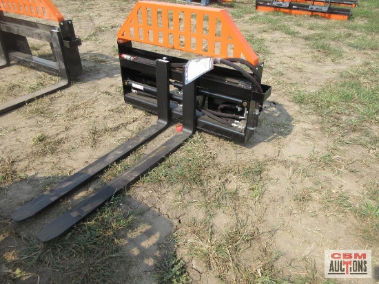 Wolverine PFA-11-3300G Skid Steer 48" Hydraulic Pallet Forks With Hoses And Couplers S# 0550 *14