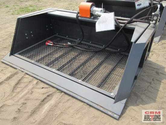 Wolverine SB-12-72W Skid Steer 72" Hydraulic Screening Bucket With Hose & Couplers S# 0375 *16
