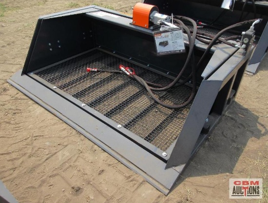 Wolverine SB-12-72W Skid Steer 72" Hydraulic Screening Bucket With Hose & Couplers S# 0364