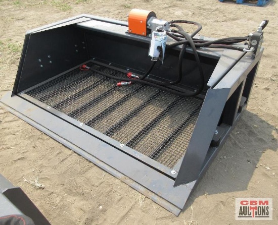 Wolverine SB-12-72W Skid Steer 72" Hydraulic Screening Bucket With Hose & Couplers S# 0342