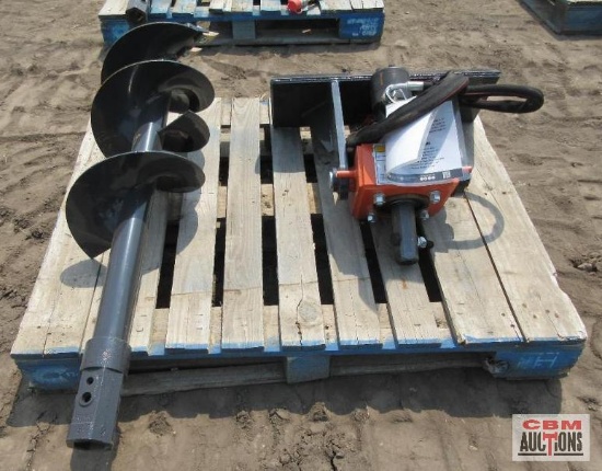 Wolverine Mini Skid Steer MAD-12-12D Auger Drive & 12" Hex Drive Auger Bit, With Hoses And Couplers