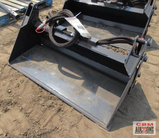 Wolverine MCB-11-48W Mini Skid Steer 48", 4-in-1 Clam-Shell Bucket, 4 Cu Ft, 7-20 Gpm With Hoses And