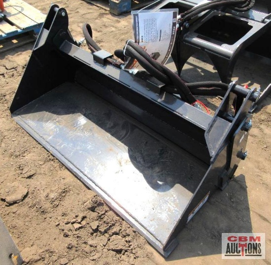Wolverine MCB-11-48W Mini Skid Steer 48", 4-in-1 Clam-Shell Bucket, 4 Cu Ft, 7-20 Gpm With Hoses And