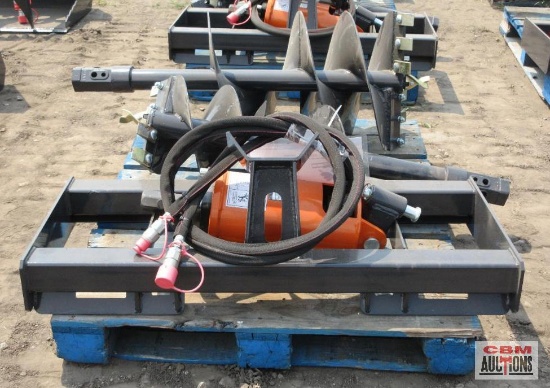 Wolverine ADB-13-1218R Skid Steer Hydraulic Post Hole Digger, Hex Drive, 12" & 18" Augers With Hoses