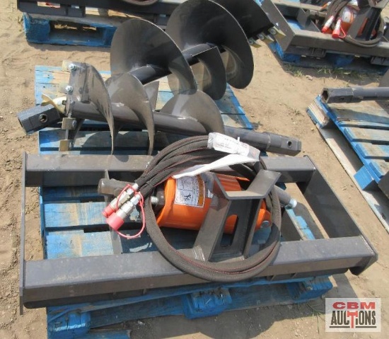 Wolverine ADB-13-1218R Skid Steer Hydraulic Post Hole Digger, Hex Drive, 12" & 18" Augers With Hoses