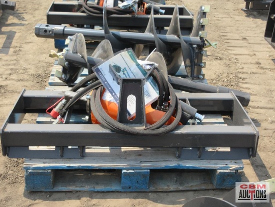 Wolverine ADB-13-1218R Skid Steer Hydraulic Post Hole Digger, Hex Drive, 12" & 18" Augers With Hoses