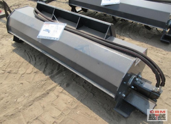 Wolverine TL-12-72W 72" Skid Steer Hydraulic Rotary Tiller With Hoses And Couplers 15-20 GPM S# 2086