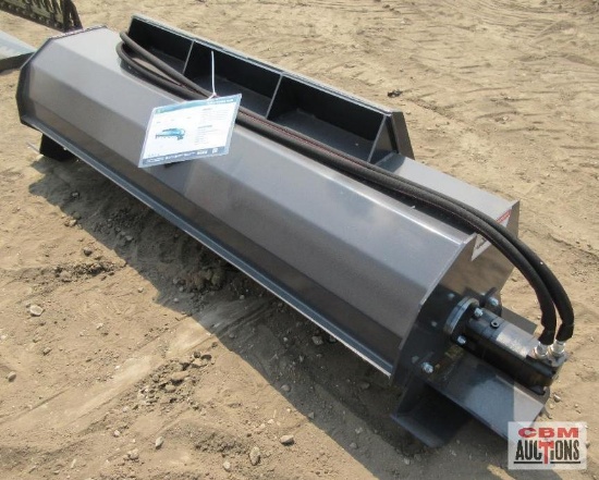 Wolverine TL-12-72W 72" Skid Steer Hydraulic Rotary Tiller With Hoses And Couplers 15-20 GPM S# 2083