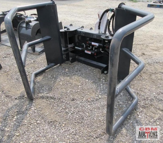 Wolverine BSH-12-75D Skid Steer Bale SqueezeHydraulic Adjustable With Hoses & Couplers S# 0221 *6
