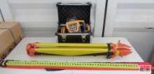 Future Self-Leveling Rotary Laser Level With Batteries, Receiver, Tripod, Grade Rod & Case S# 0739