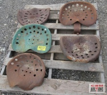 Pallet Of Vintage Metal Tractor Seats *7