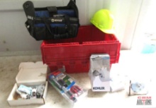 Toto Of Plumbing Parts, Kobalt Tool Bag &Hard Hat *B6