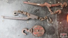 (2) Chain Load Binders & Snatch Block *C4