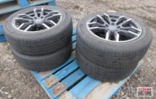 (4) 215/55R17 Tires & Liquid Metal Wheels (Seller Said 2018 Nissan Altima5x114.3mm Bolt Pattern) *7