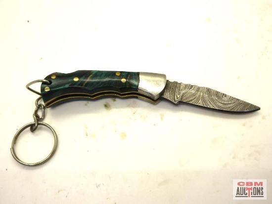 Damascus Steel Folding Pocket Knife *Office