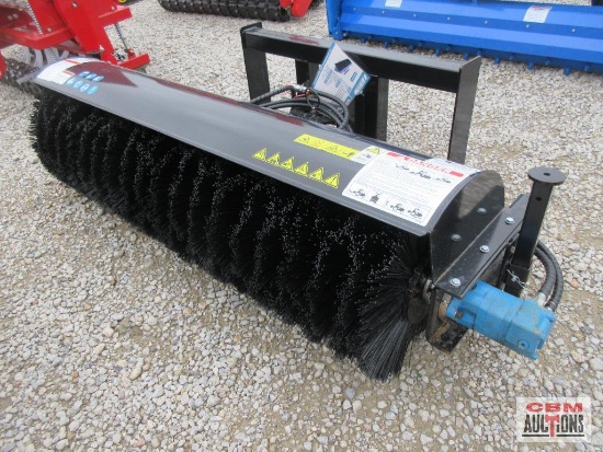 Mower King SSAB72 72" Skid Steer Angle Broom Sweeper 10-25 GPM S#3102A *1