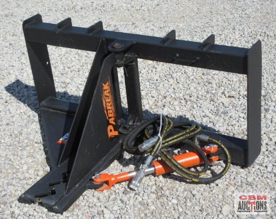 PABREAK Skid Steer Hydraulic Tree Puller With Hoses & Couplers *1