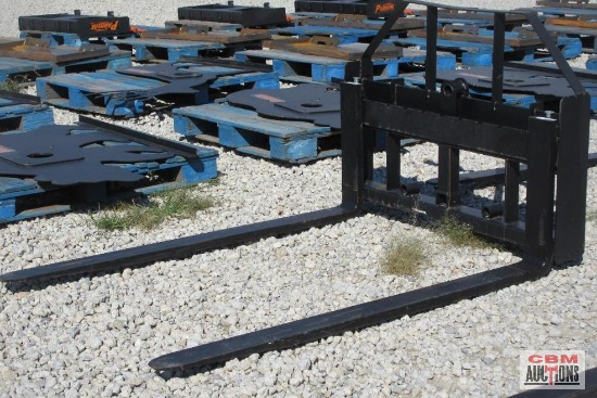 PABREAK Skid Steer 60" Pallet Forks With Hay Spear Mounts *1