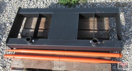 PABREAK Dual Hay Bale Spear Spike Skid Steer Attachment Plate *1