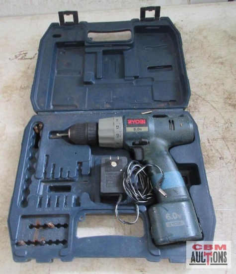 Ryobi 3/8" 6-Volt Cordless Drill With Case *B6