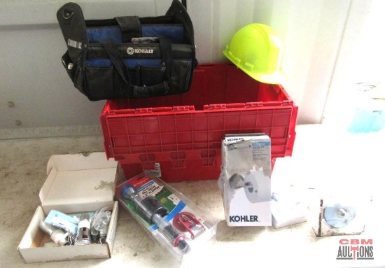 Toto Of Plumbing Parts, Kobalt Tool Bag &Hard Hat *B6