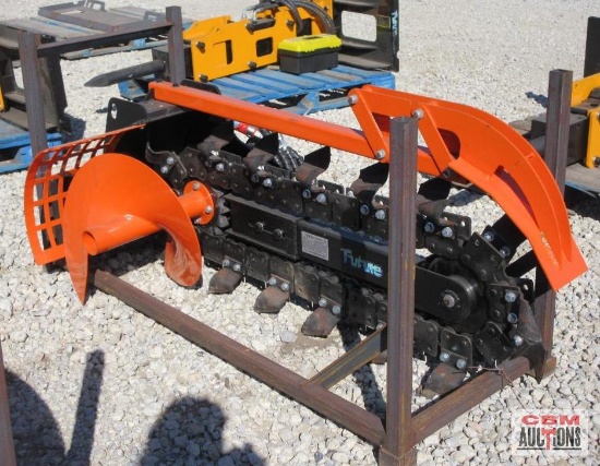 Future FT-D39F 8"x39" Hydraulic Mini Skid Steer Trencher, Hoses & Couplers S# 8296 *2