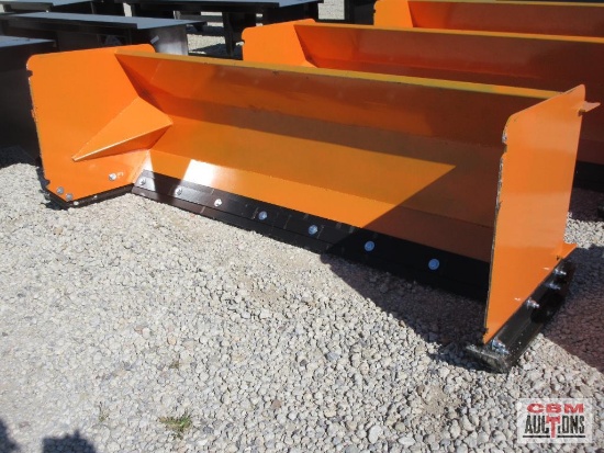 KC QT-SP-8-23 8' Skid Steer Snow Pusher With Steel Cutting Blade & Bolt On Skid Shoes, Weighs #540