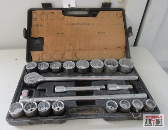 Pittsburgh 20 Pcs SAE Jumbo Socket Set 7/8"-2" *C6