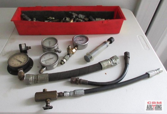 Red Pan Of Fittings & Gauges *C3