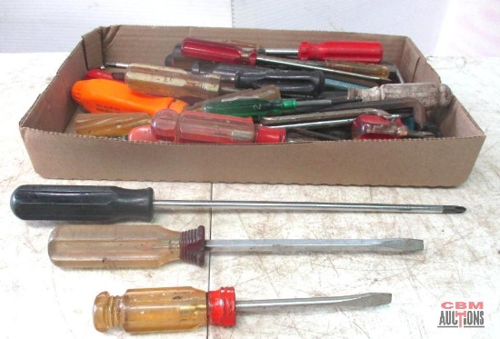 Box Of Assorted Screwdrivers