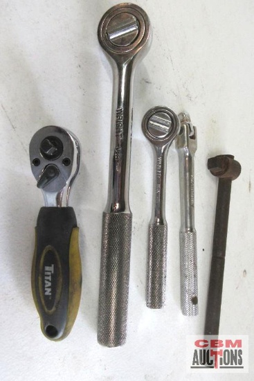 Assorted Ratchets 3/8" and 1/4" Drive, Some Wright and Titan