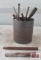 Metal Can Of Punches & Chisels *F6