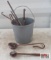 Vintage Hand Blacksmithing Ladles And Tools *F13