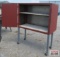 Rolling 2-Shelf Metal Cabinet