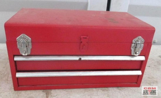 Red 2-Drawer Metal Tool Box *F14