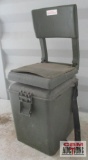 Green Camo Insulated Cooler With A Seat On Top *F17